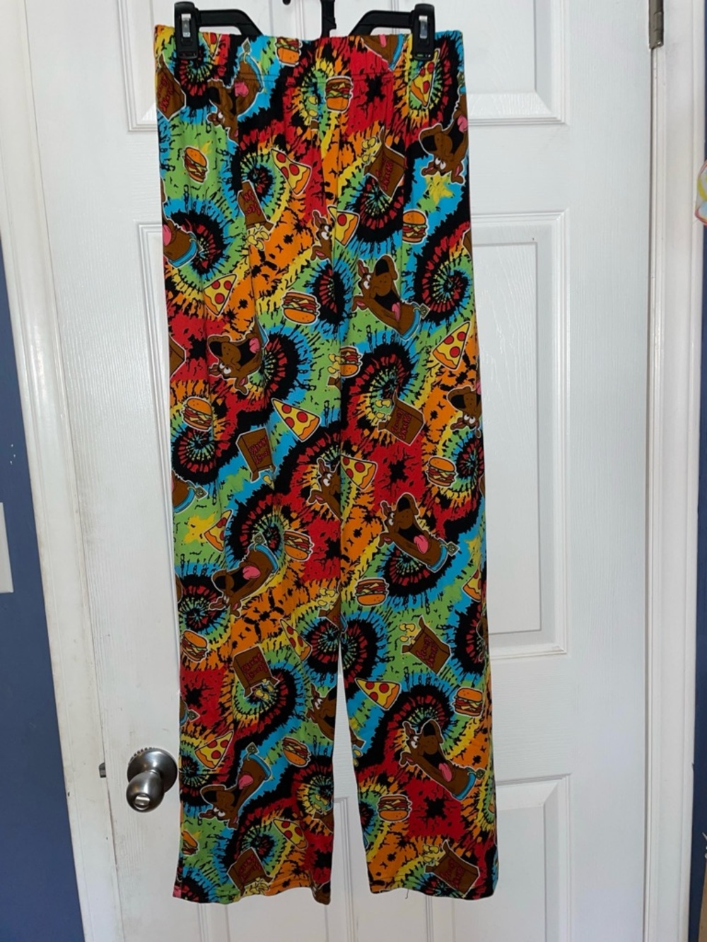 Vibrant Tie-Dye Print Wide Leg PJ Pants - Picture 2 of 3
